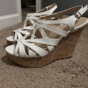 White wedges, worn once